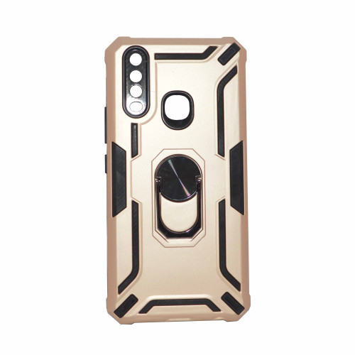 VIVO Y11-Y15-Y17 Gold Armor Cover Military Grade Protection Built-in Kickstand Car Holder Mobile Phone Case